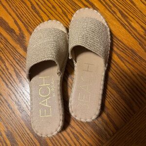 BEACH by Matisse Platform Espadrille Slide - Natural Beige